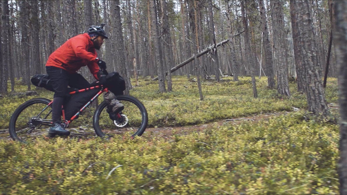 Biking in Lemmenjoki National Park