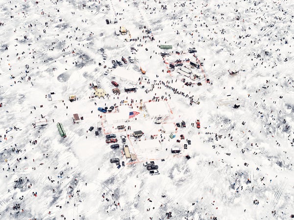 The view from above the 2017 Ice Fishing Extravaganza.