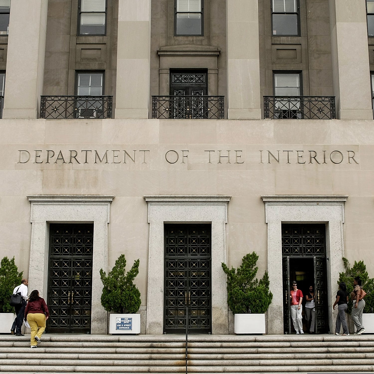 An exterior view of the U.S. Department of The Interior is seen September 11, 2008 in Washington, DC.