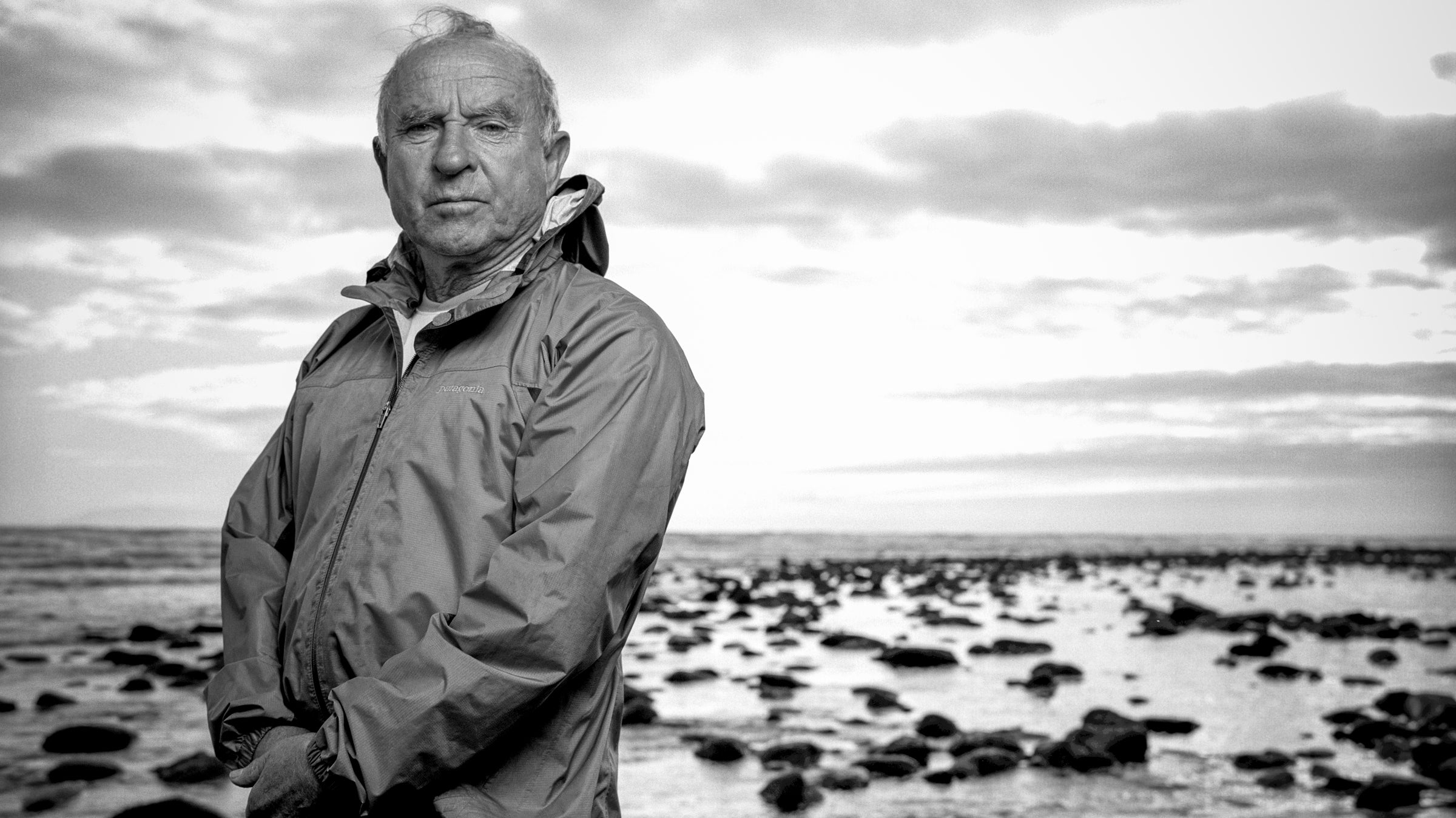 Founder and CEO of Patagonia clothing company Yvon Chouinard, at the beach in Ventura.