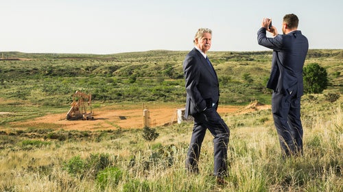 EnergyNet co-founder and CEO Bill Britain with Chris Atherton, president of EnergyNet.com.