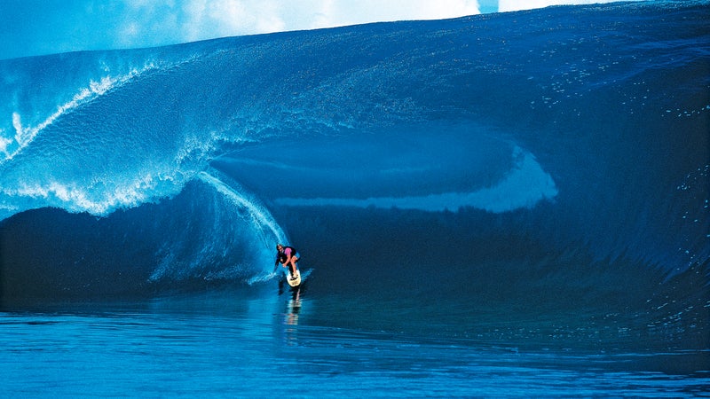 Hamilton at Teahupoo in 2000