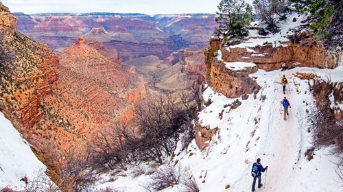 The Grand Canyon's Bright Angel Trail is a fault line trail that is primarily north-facing.