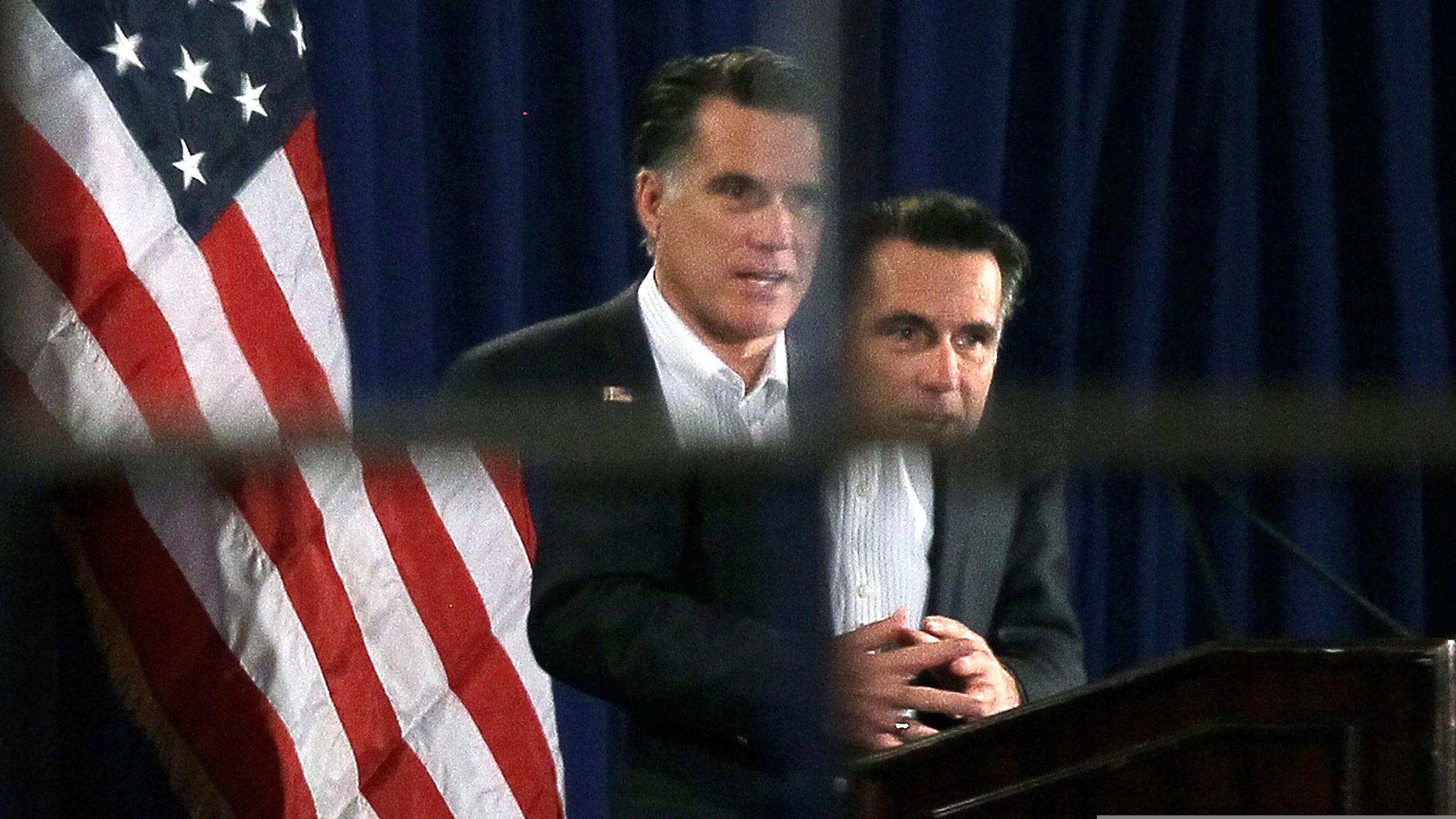 Romney speaking during his ill-fated Presidental bid.