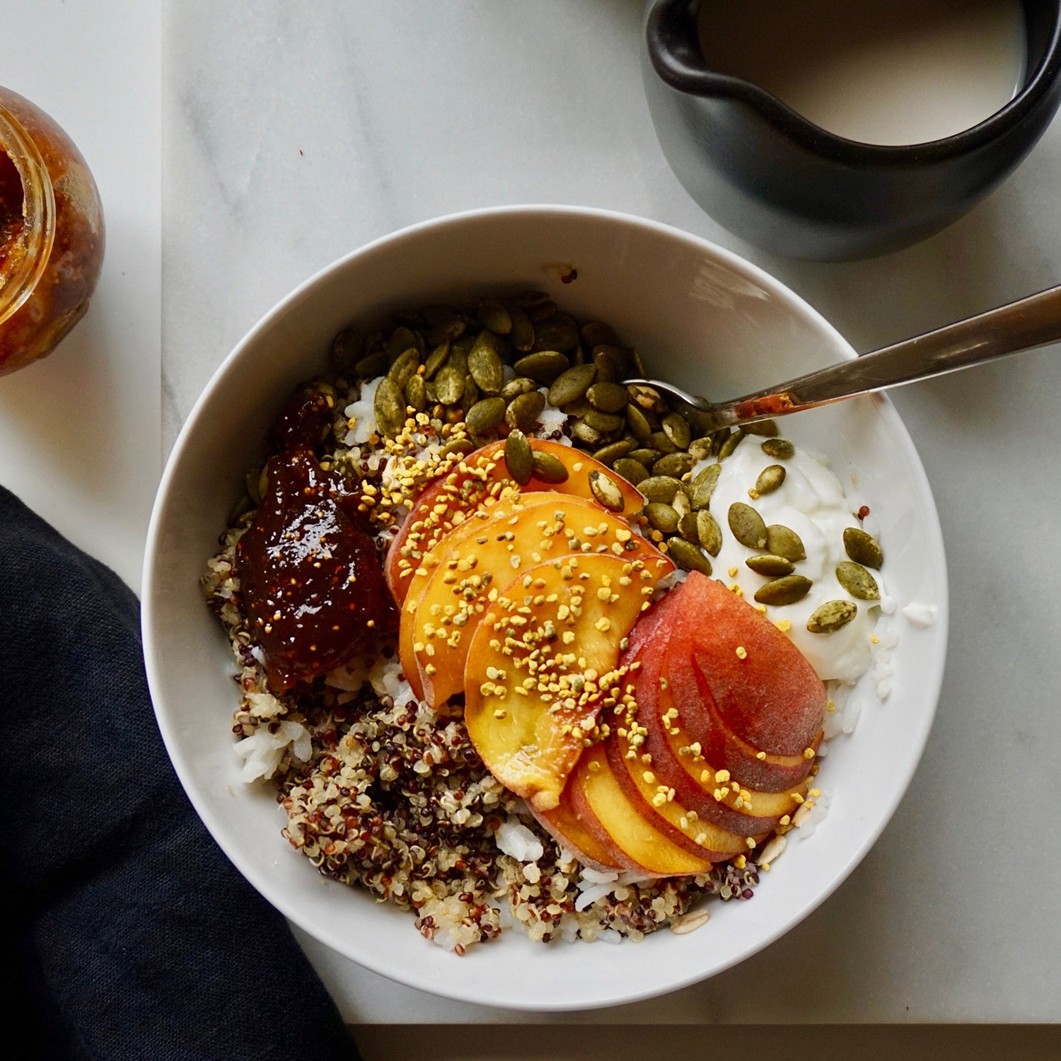 This porridge features healthy fats, protein, salt, and both fast- and slow-digesting carbs.