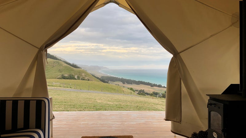 Kaikoura Coast glamping.