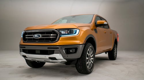 This is the 2019 Ford Ranger Lariat FX4, the highest-spec model you'll be able to buy at launch.