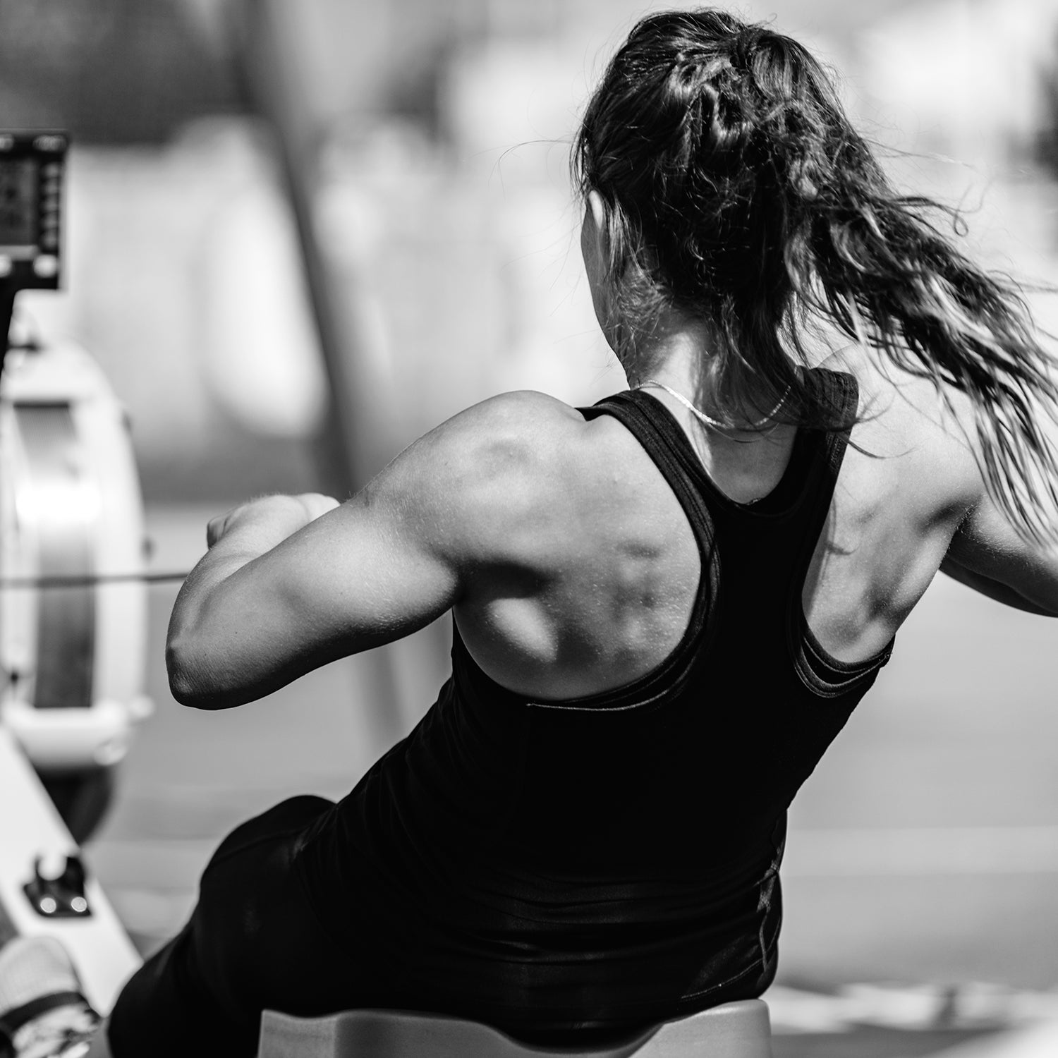 Premium Photo  Muscular woman in gym showing back muscles strong