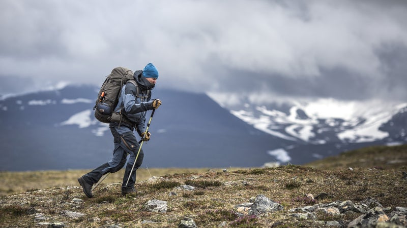 The most technical pant in Fjallraven's line, the Kebs work just as well climbing a mountain as they do going on a hot-weather backpacking trip, or just keeping you comfy on a lazy camping trip.
