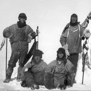 Captain Scott's party at the South Pole.