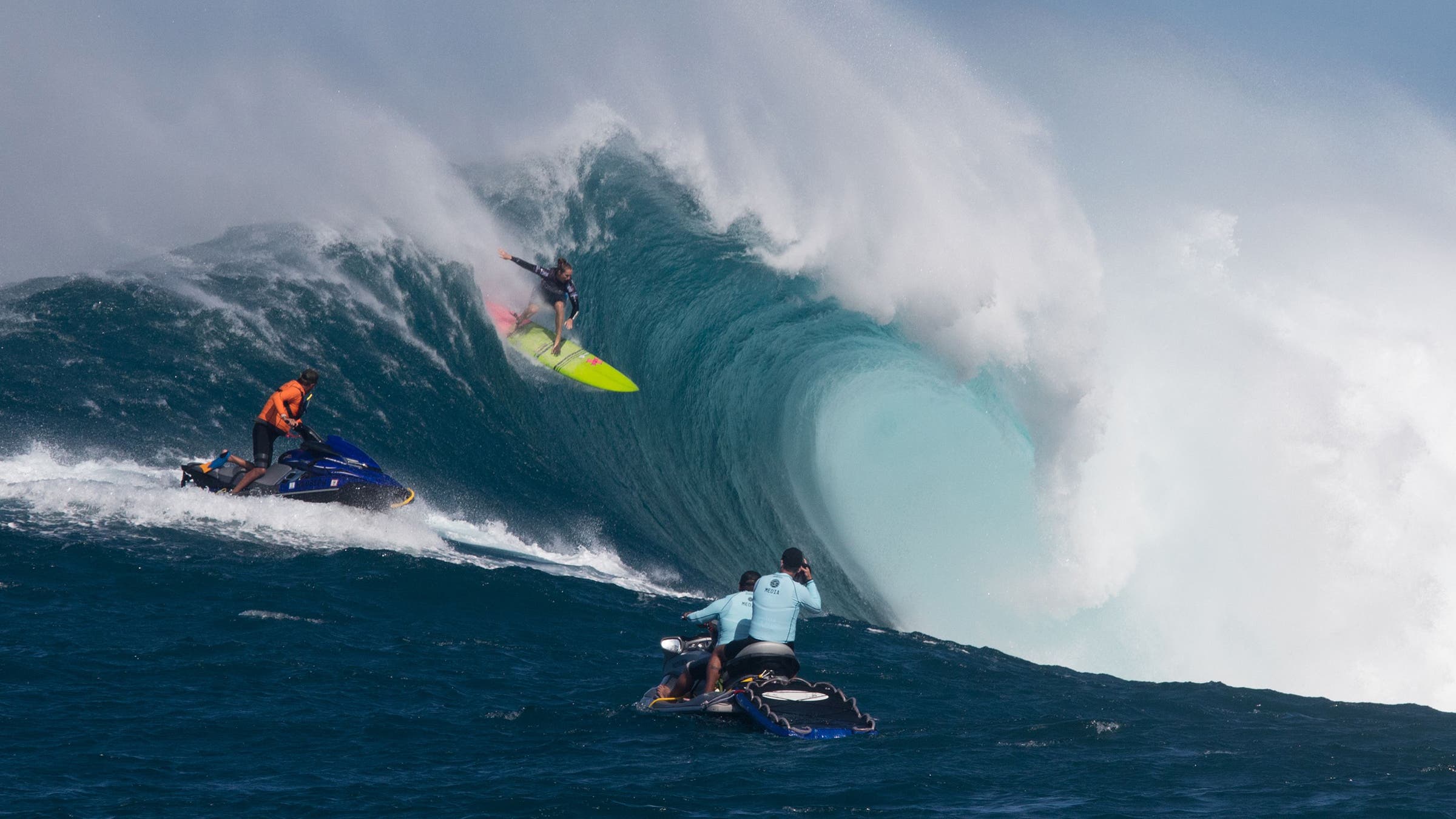 Um, Yeah, Boys. Women Can Ride Big Waves, Too.