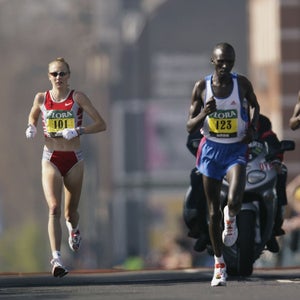 Since Paula Radcliffe had male pacers at her side for her 2:15:25 London marathon, her record was retroactively revoked.