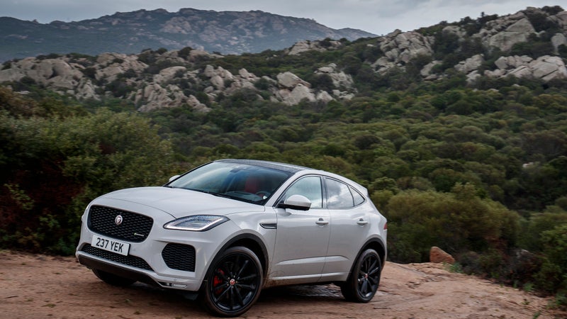 The E-Pace is actually really good on dirt roads and in slippery weather. Thank the Land Rover platform and its uniquely capable AWD system for that.