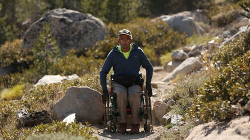 This fall, Bob Coomber will make his third attempt to take his chair up and over the 11,845-foot Kearsarge Pass in California’s southern Sierra Nevada.