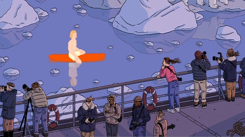 “Come on,” he’d say, plunging into the waves, where stingrays, jellies, and other sea creatures lurked.