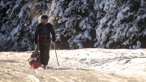 Zanda looking strong early in the race—before he was flown by helicopter to a nearby hospital with hypothermia and catastrophic frostbite.