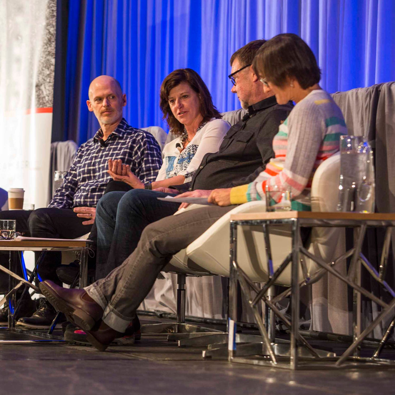 At the Camber Outdoors panel discussion during the 2018 OR Winter Market tradeshow, Jerry Stritzke, Sally McCoy, Donna Carpenter, and Ken Meidell discuss the evolution of the CEO Pledge.