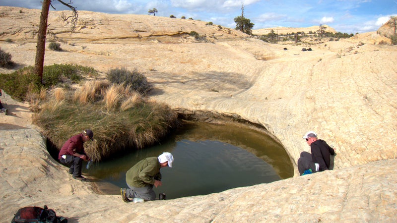A large pothole in southern Utah