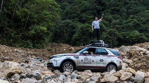 Travis, atop the new Discovery.