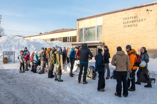 The Michigan Ice Festival is based out of the old Central Middle School (which is now the towns community center) located in downtown Munising, Michigan. For one weekend a year about 1,200 climbers and adventure seekers gather in this town of around 2,000 people to come together and celebrate the epic realitively unknown natural wonder that is Michigan ice climbing.