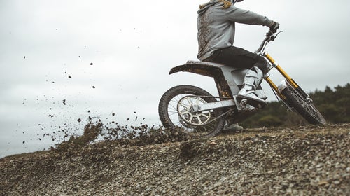 Cake's Kalk electric bike features tires that are fatter than a mountain bike’s but without the sharp, soil-shredding edges of a motorbike’s.