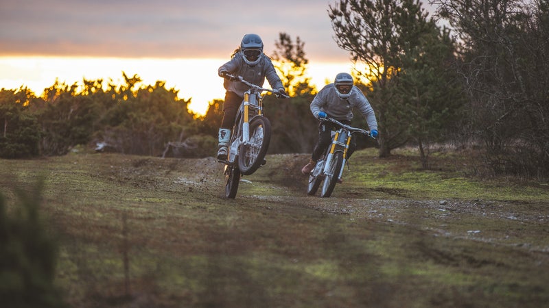 Cake's Kalk electric bike features tires that are fatter than a mountain bike鈥檚, but without the sharp, soil-shredding edges of a motorbike鈥檚
