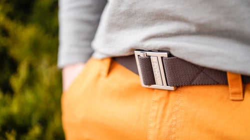 Once you鈥檝e worn a stretchy belt, you鈥檒l never go back. Not only does it keep your pants up and go with shorts, slacks, or denim, but it also gives and moves while you ride your bike to work, while you bang out a couple pull ups at your door during lunch, and after you鈥檝e had too many post-work beers.