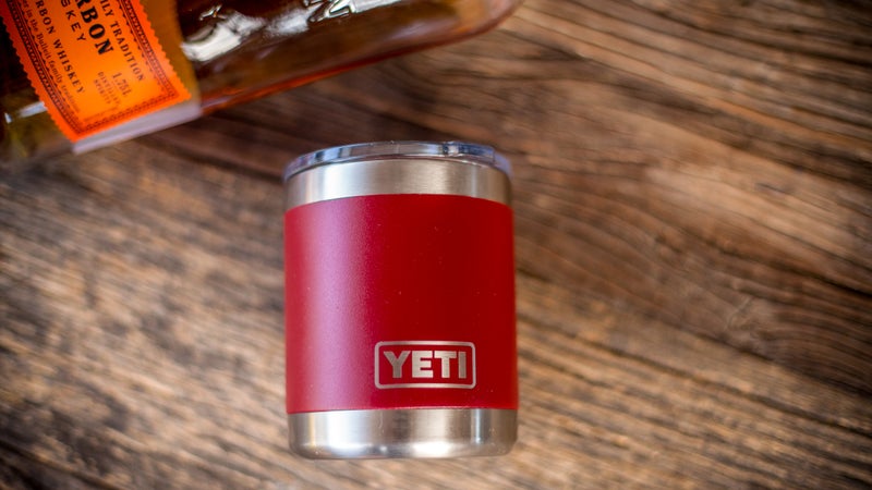 Yeti Rambler Lowball 10 Oz. Brick Red Stainless Steel Insulated