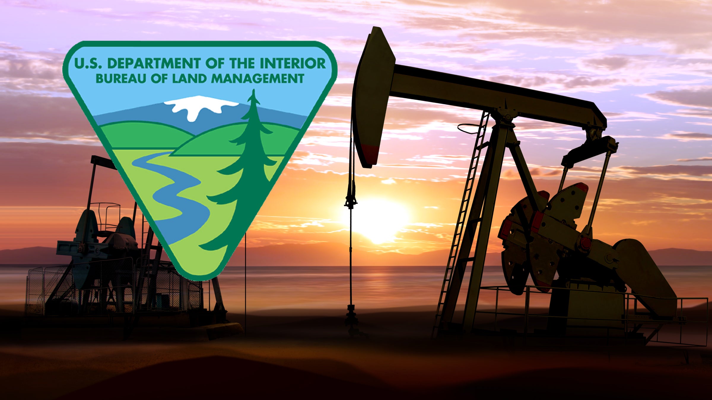 ID-sized badges to be worn by BLM employees prominently feature an oil derrick.