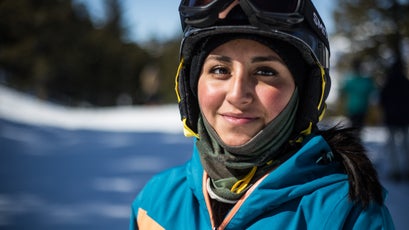 A 15-year-old participant who has been skiing with the Doug Coombs Foundation for three years.