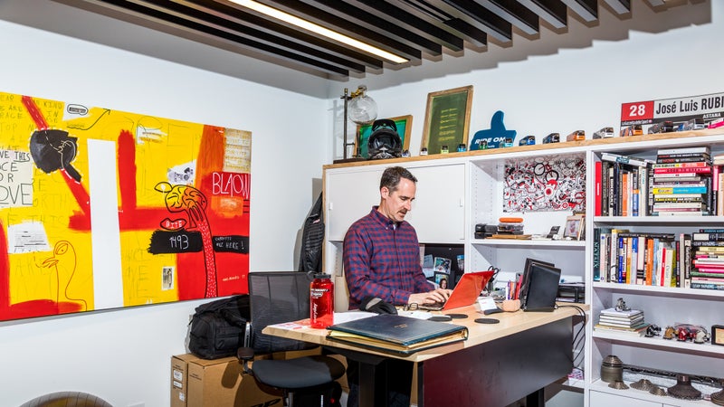 Standing desks are the default, which science confirms encourages more employees to adopt them.