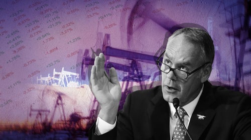 Interior Secretary Ryan Zinke testifies during a Senate Energy and Natural Resources Committee hearing on Capitol Hill, on June 20, 2017 in Washington, DC.