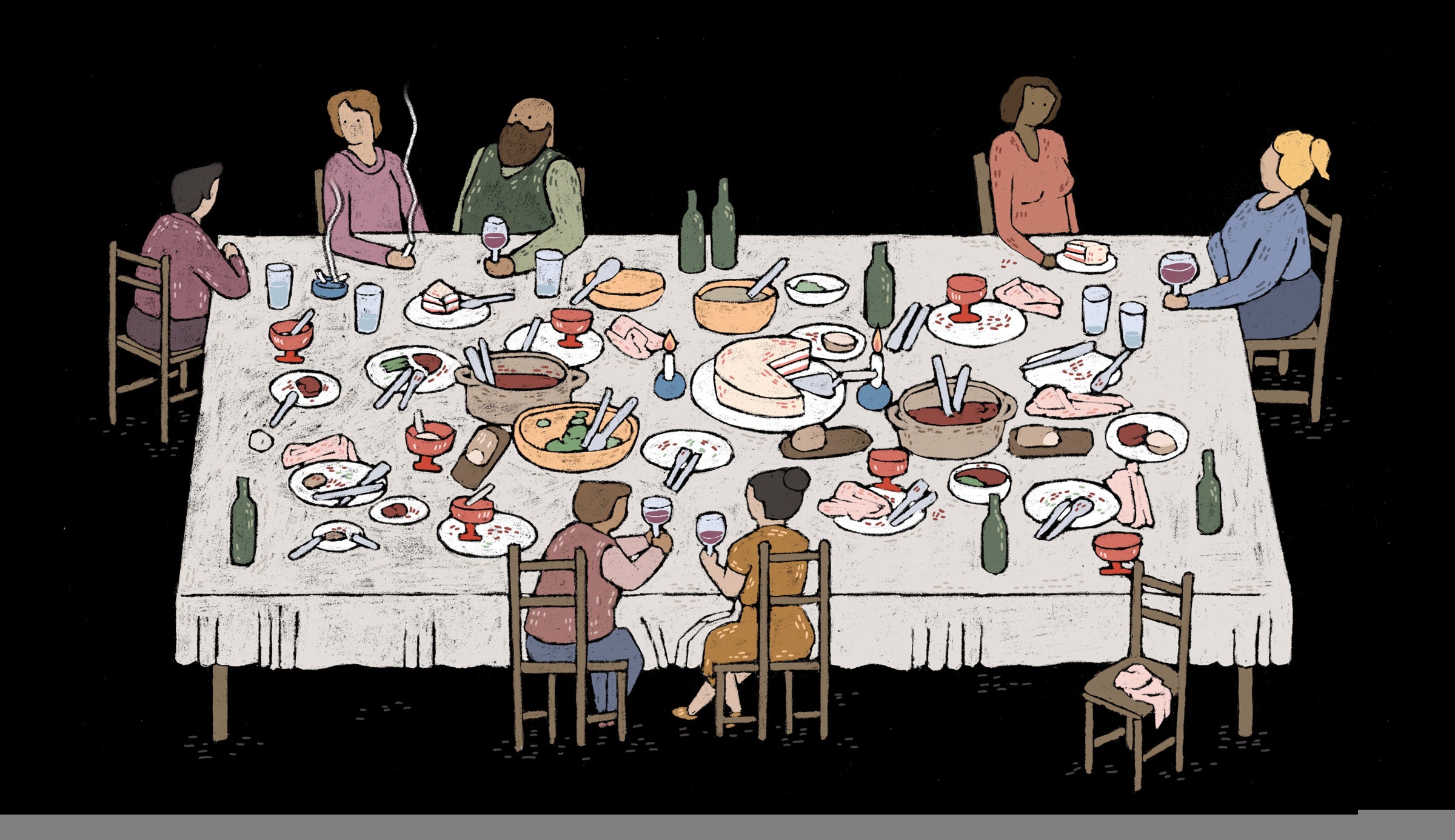 The farewell meal was appropriately sized to Harrison's infamous appetite.