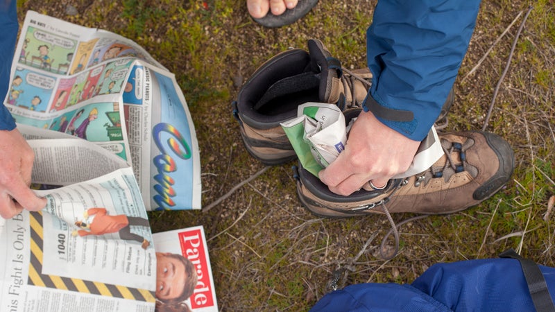 Experienced thru-hikers may already know this newspaper trick.