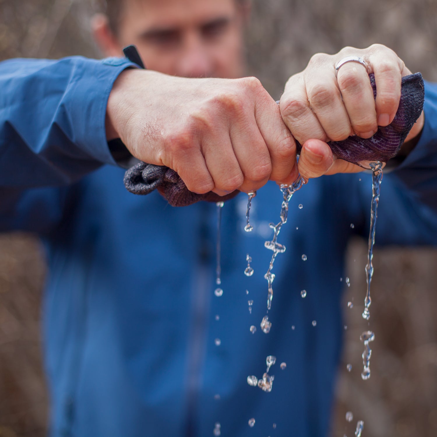 I knew this before, but an easier way is to make two small holes with your hands (almost to the point with a fist)