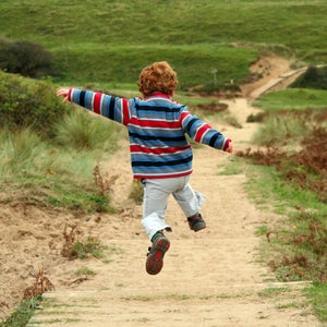 This is the unofficial motto of childhood: Why walk when you can run?