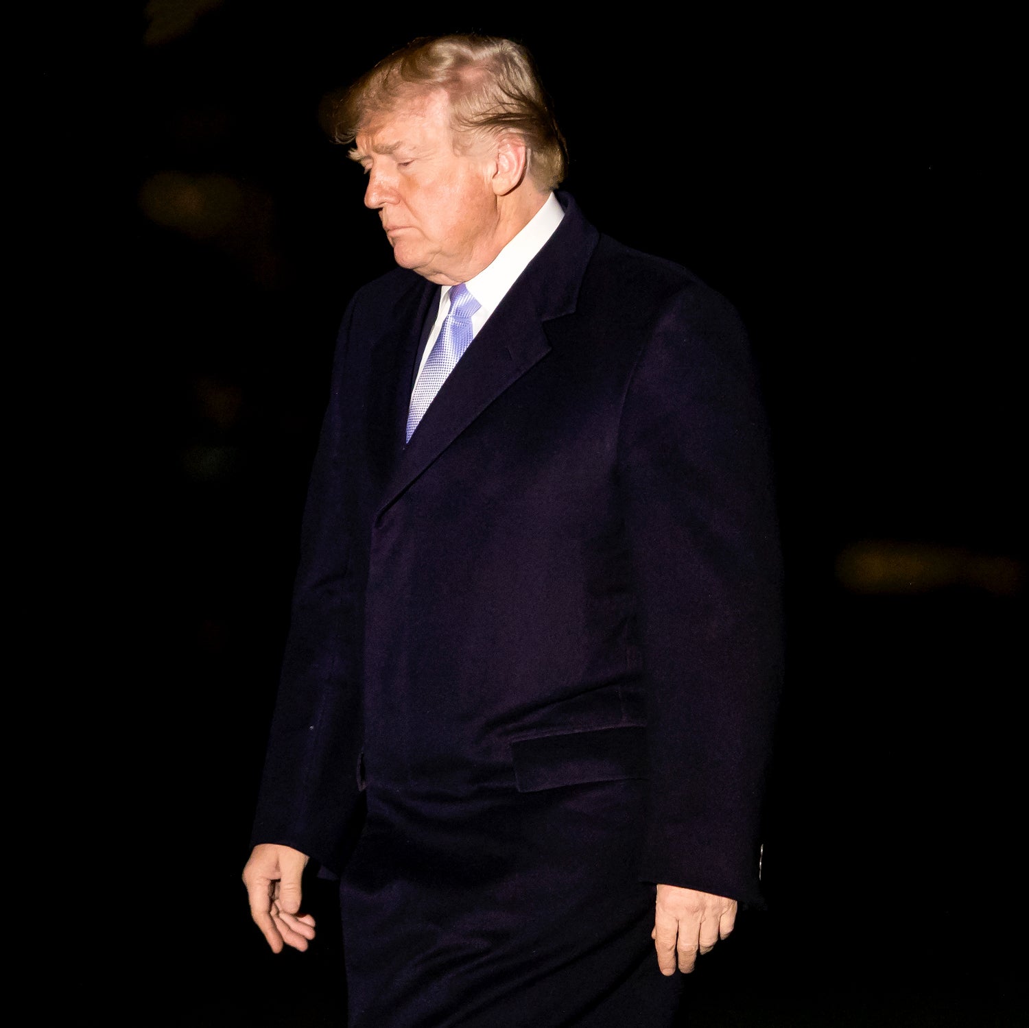 Donald Trump arrives at the White House after traveling to Southern California and St. Louis. March 14, 2018