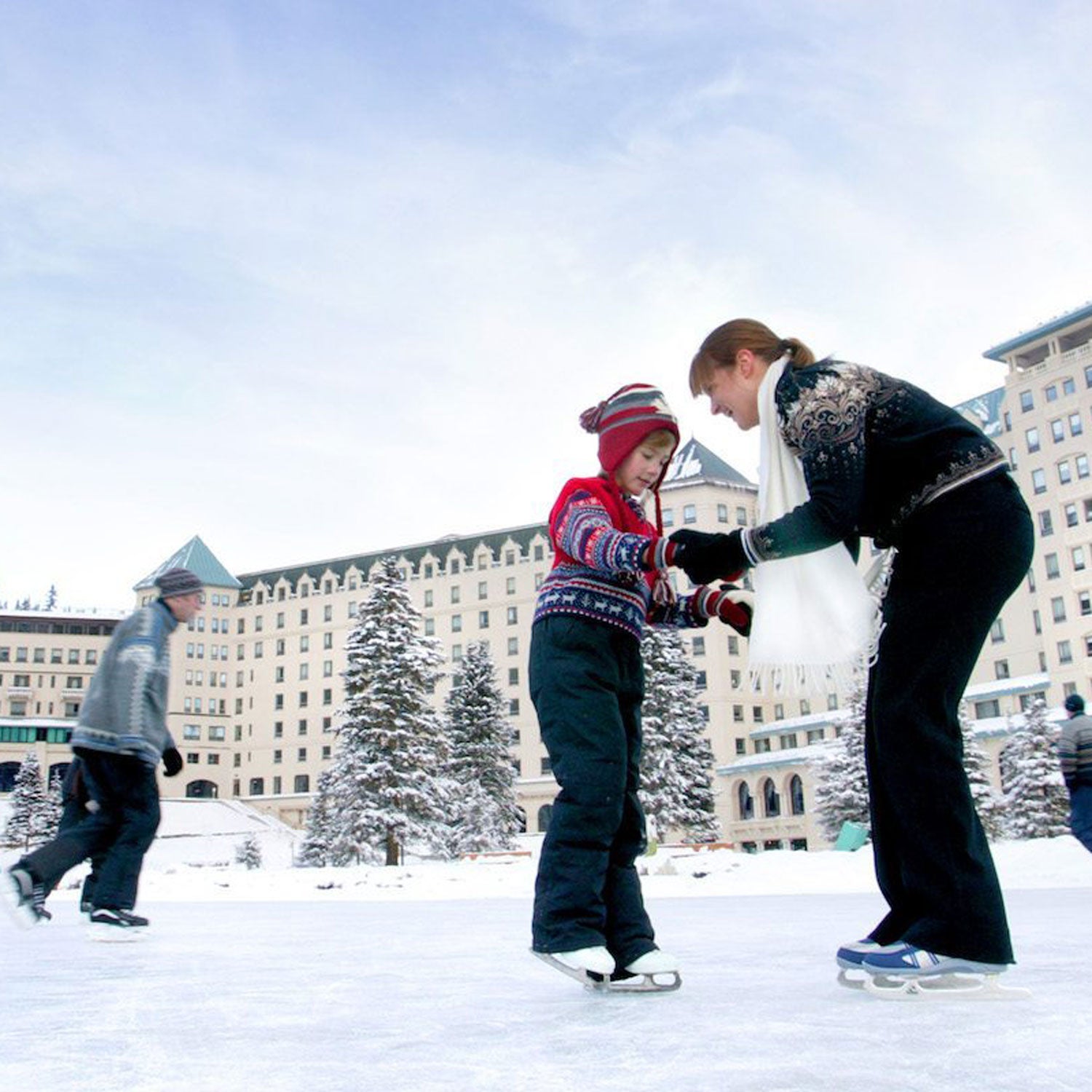 Is there any greater joy than skating on a frozen lake below a hanging glacier, until dark?