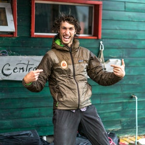 Martin Lopez Abad proudly showing off his rebuilt Worn Wear jacket.