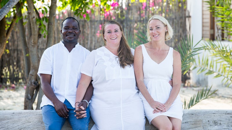 Wazi Shoes co-founders (from left): Abdul Majid, Alice Christensen Majid, and Heather Christensen Smith.