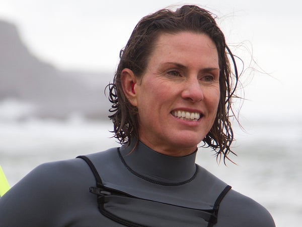 Sarah Gerhardt is one of six women to be invited to compete in the first all-female heat at a Mavericks event