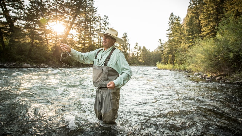 Fly-fishing the Gallatin River, a tributary of the Missouri River.