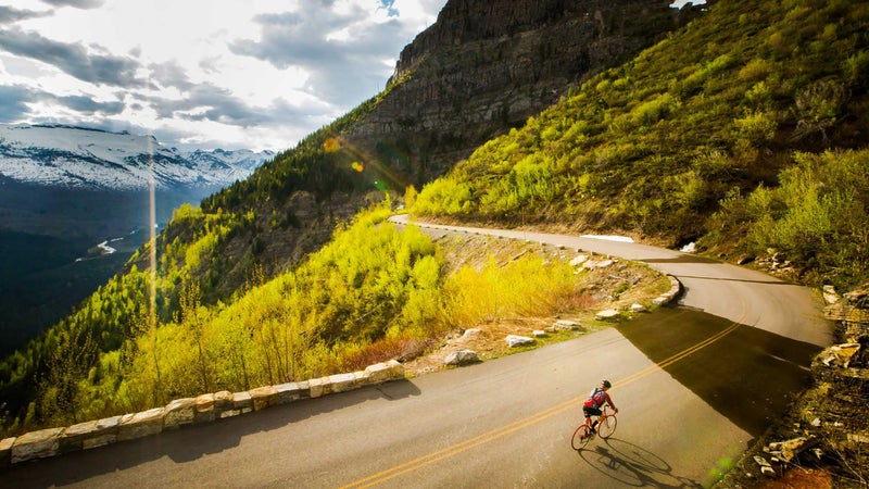 Biking the Going-to-the-Sun Road.