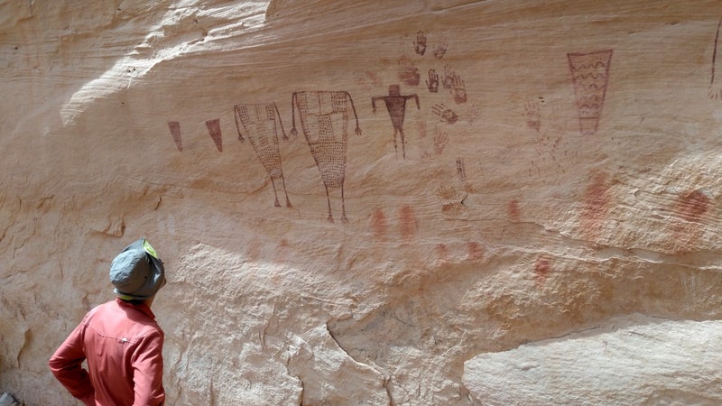 Green Mask petroglyphs, Grand Gulch, Utah.