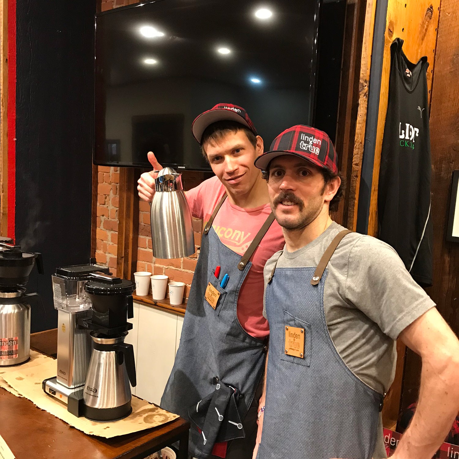 Ryan Linden and his business partner, pro runner Ben True, launched their micro-batch coffee roasting business earlier this month.