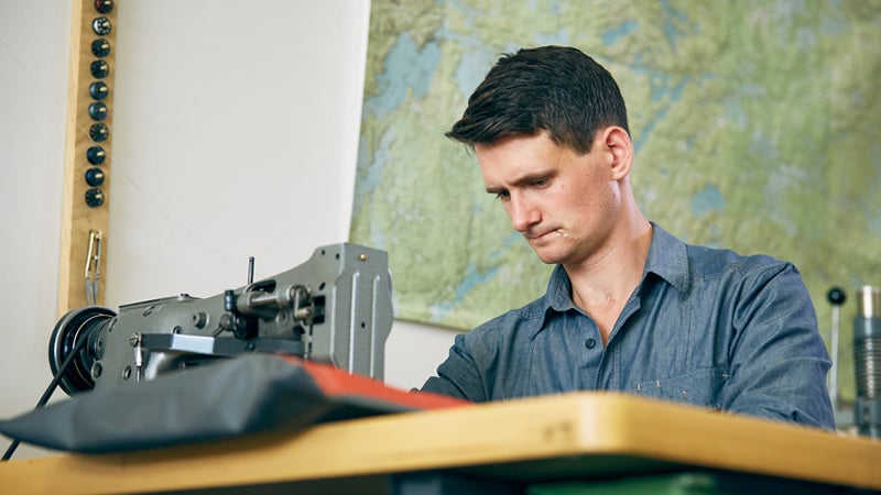 Chip Addington hard at work in his studio in Saint Paul, Minnesota.