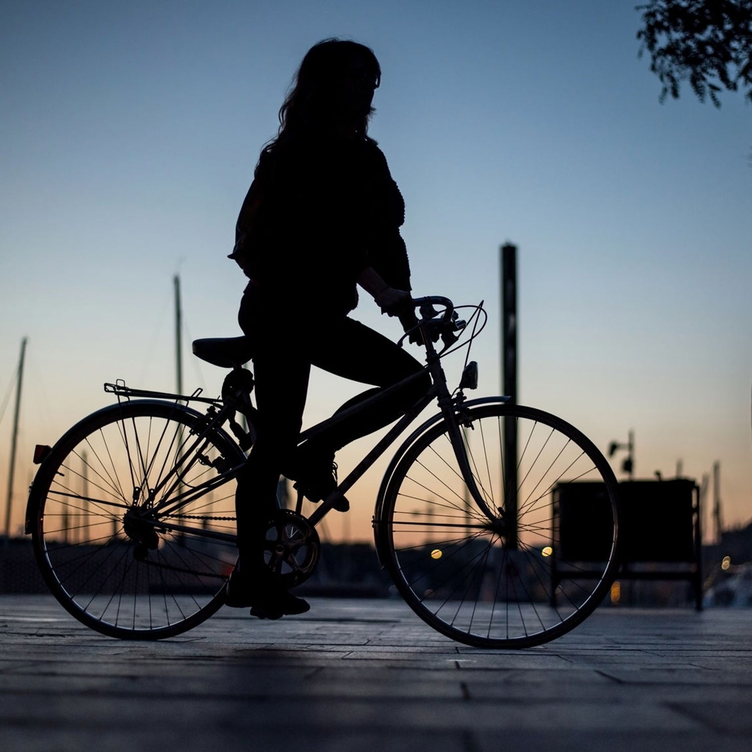 Woman on a clearance bike