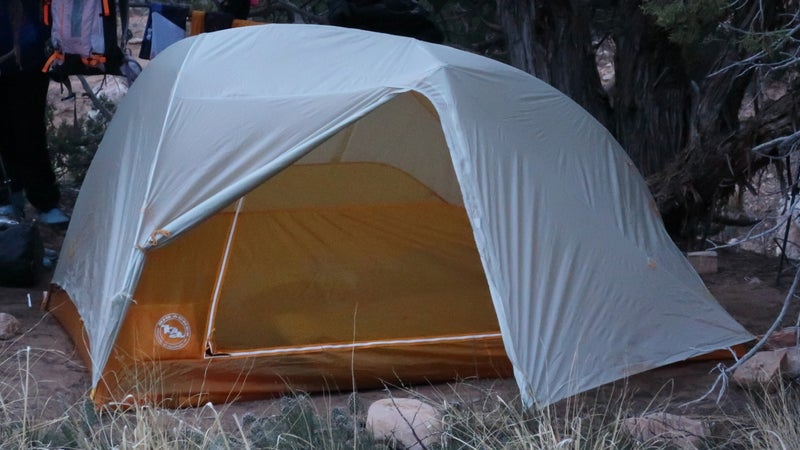 I admire Big Agnes' vigilance in stripping every extraneous ounce from the Tiger Wall, but I question some of the results. The fly door, for example, is unnecessarily small and low because a more generous opening would have required a longer zipper (for an extra one to two ounces).