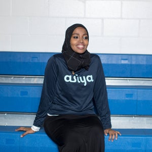 Fatimah Hussein at Brian Coyle Community Center in Minneapolis, Minnesota, where she coaches basketball.