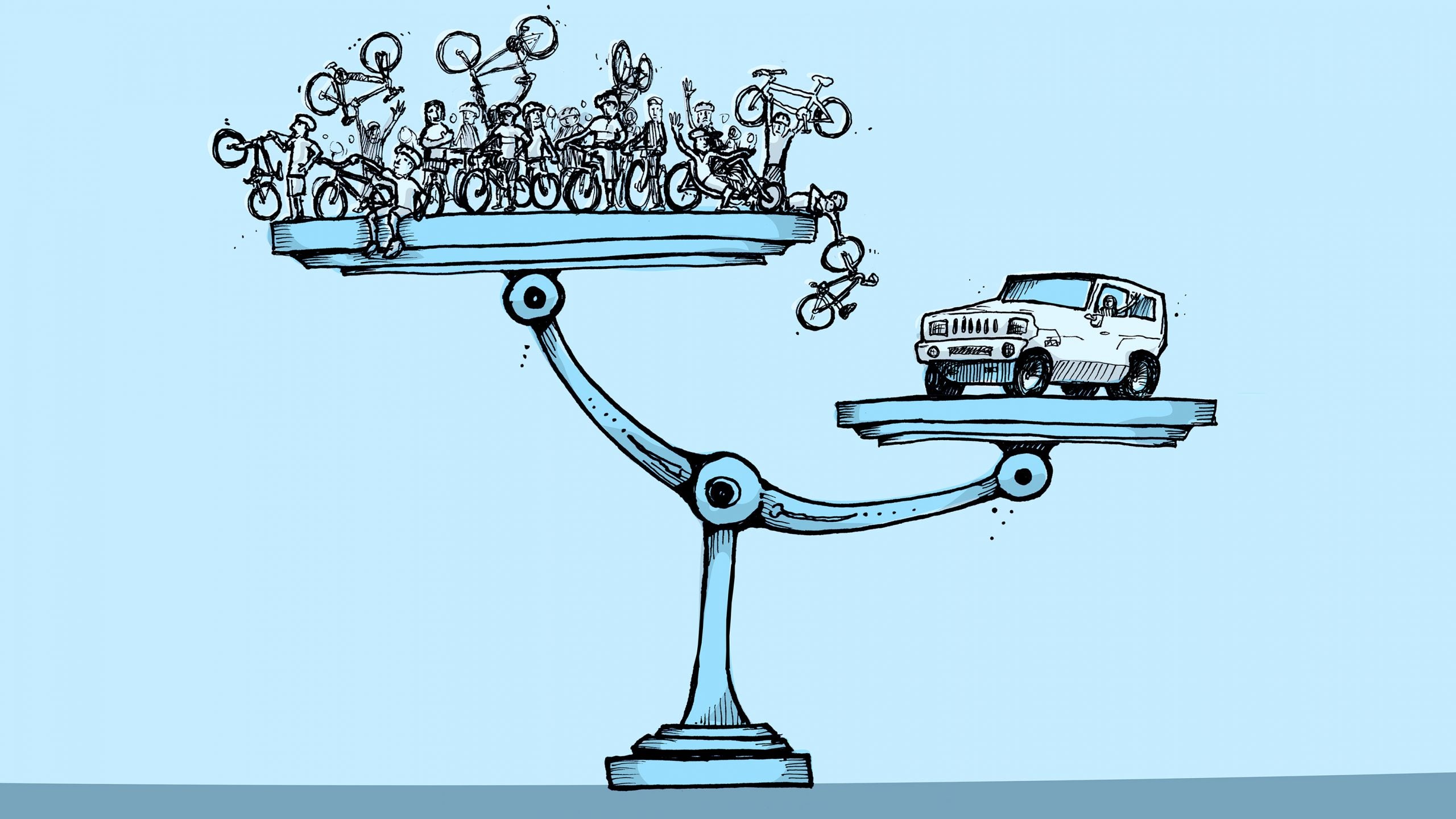 It's time for the scale to tip in cyclists' favor. 